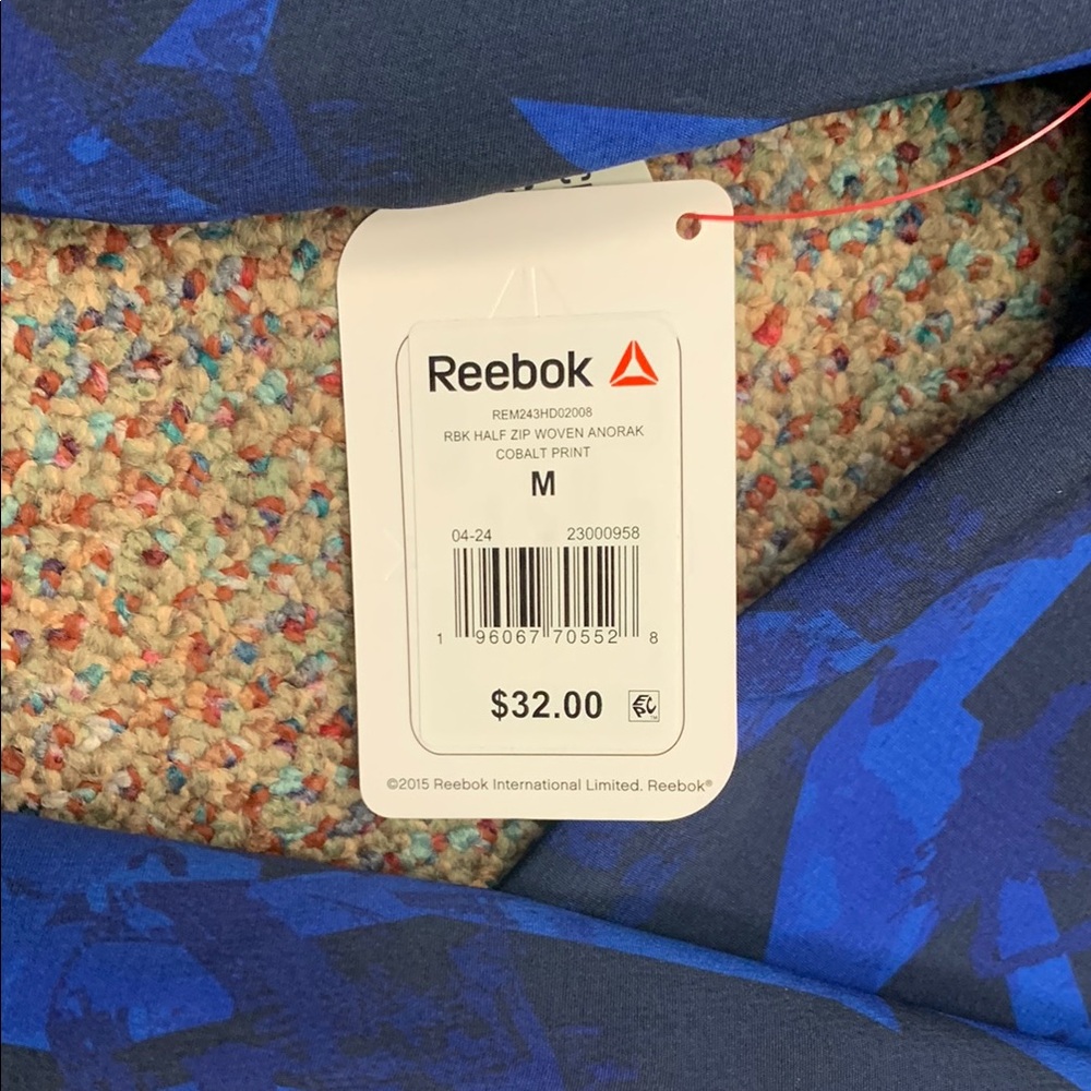 NWT Reebok Men’s Blue Patterned Jacket - Picture 3 of 4
